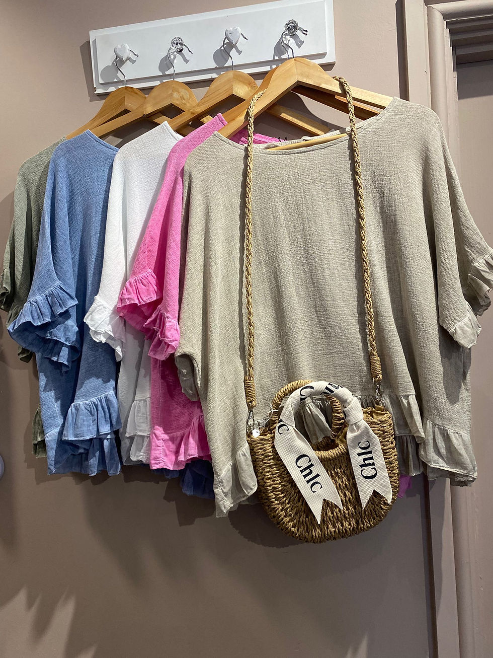 Thumbnail: Sammy Washed Linen Frill Edge Top
