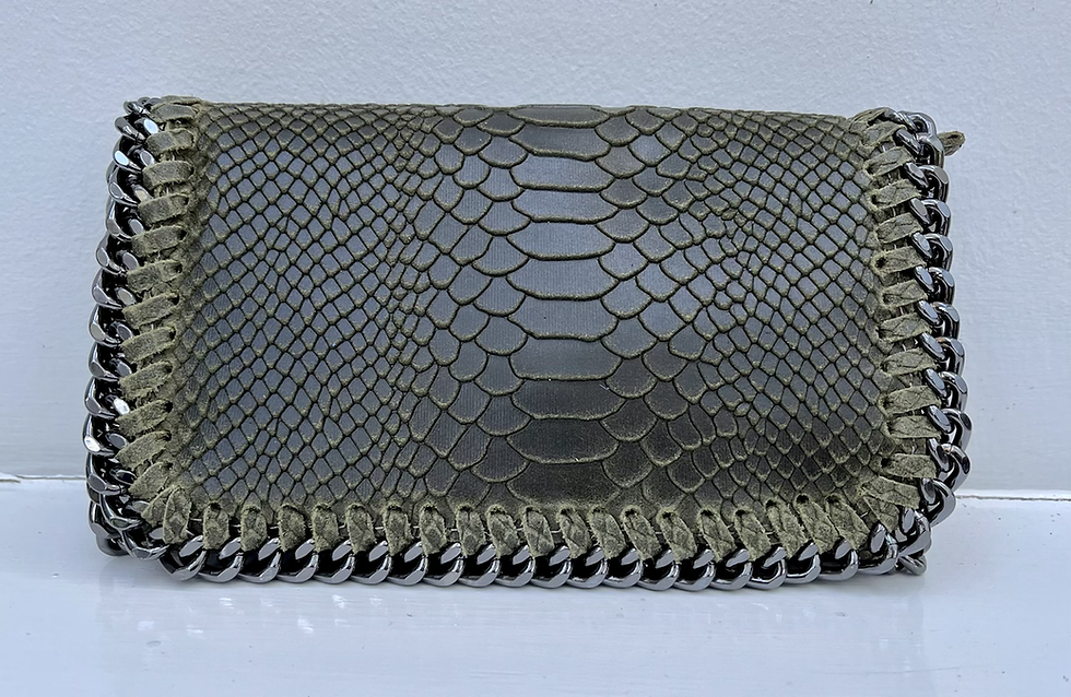 Thumbnail: Stella Leather Bag with Chain Detail