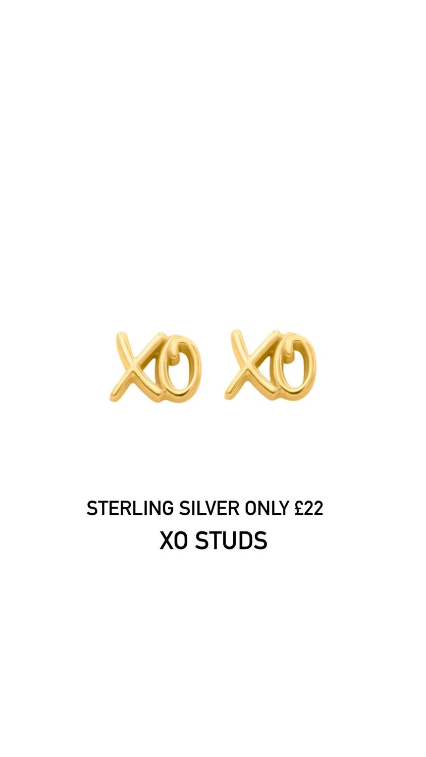 Thumbnail: Sterling Silver Stud Earrings LOL XO
