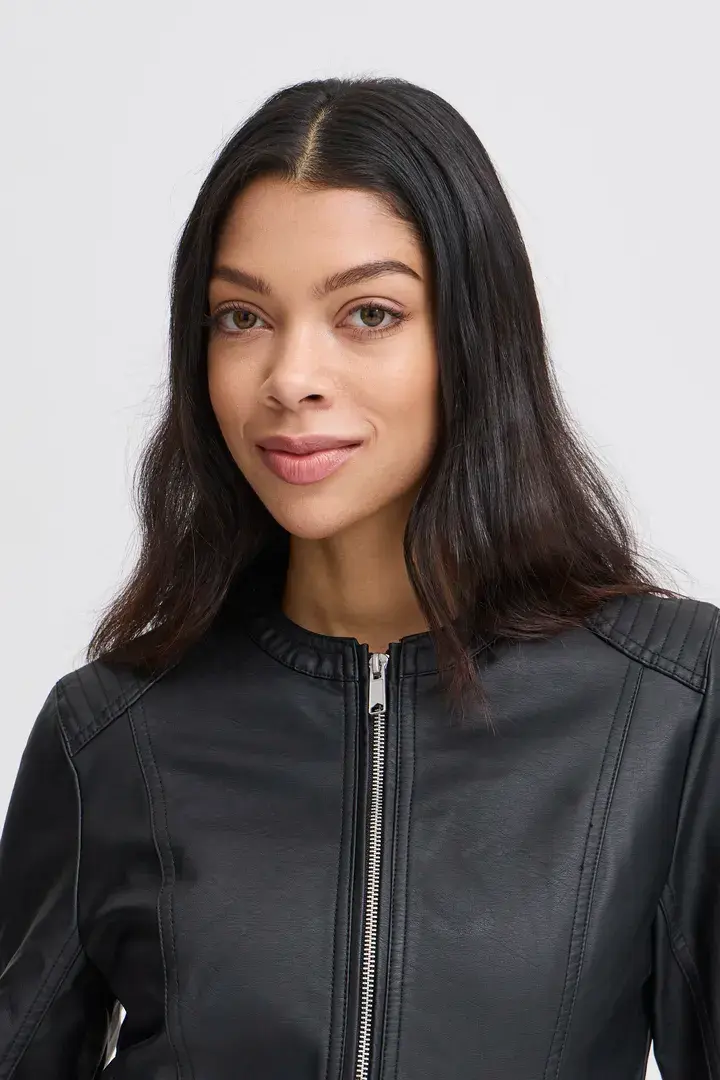 Thumbnail: B Young Bya Faux Leather Biker Jacket