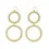 Thumbnail: Double Sunray Gold Earrings