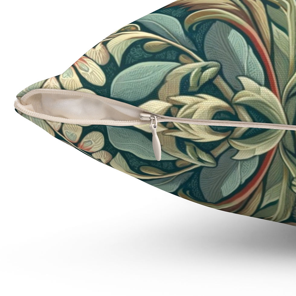 Miniatura: Pussy Willow Serenity - Spun Polyester Square Pillow