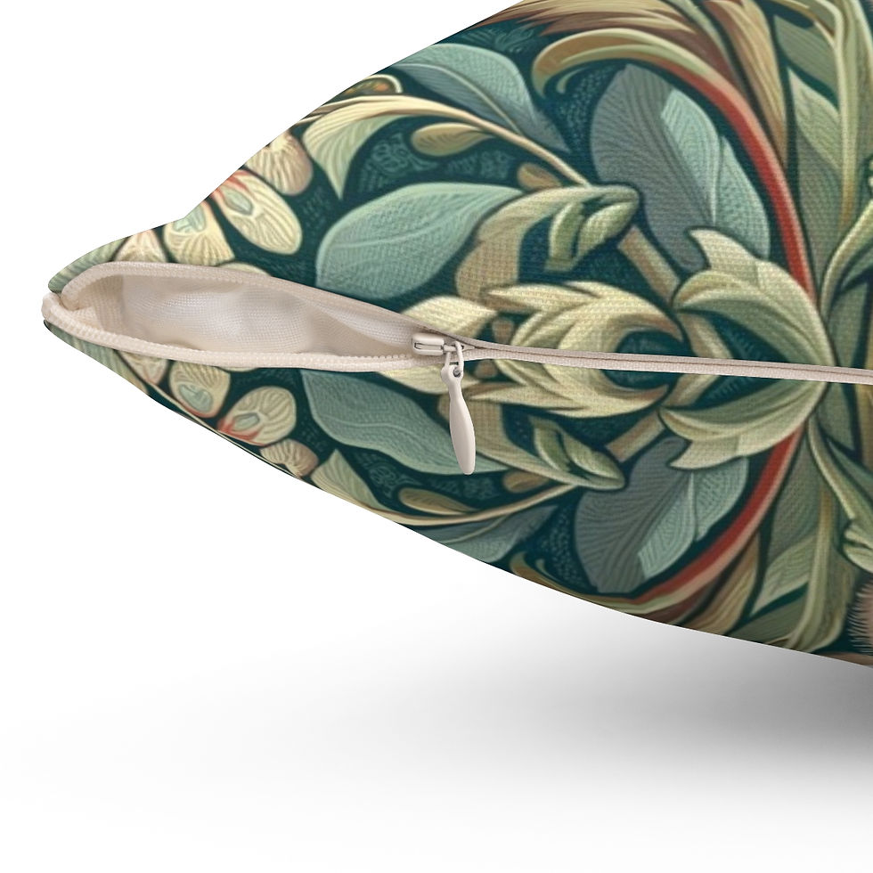 Miniatura: Pussy Willow Serenity - Spun Polyester Square Pillow