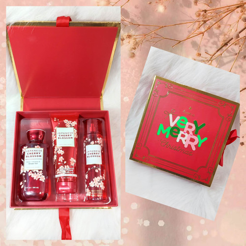 Bath and Body Works Japanese Cherry Blossom Gift Box Set Sweet&Glam
