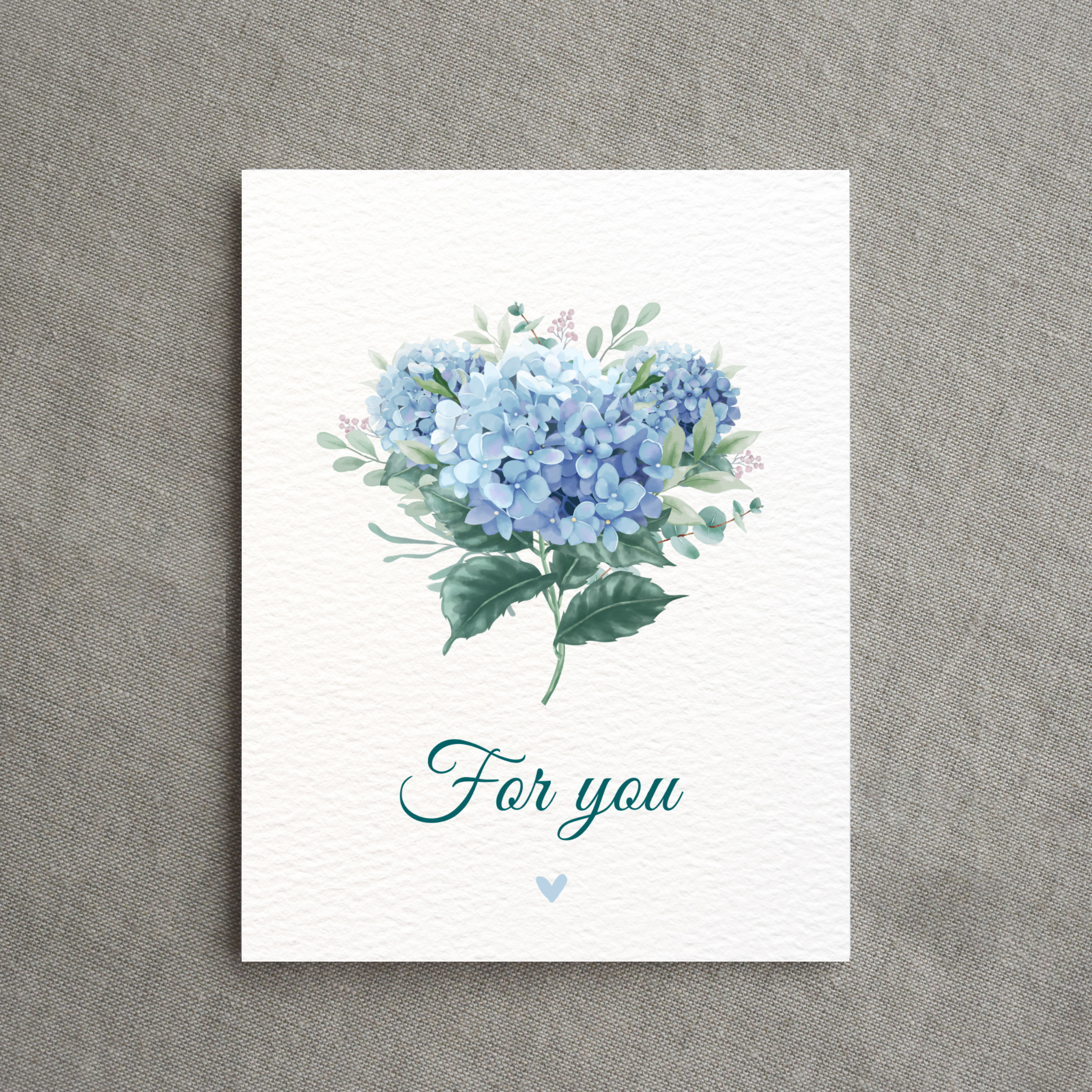 For You Hydrangea | Blank Greeting Card