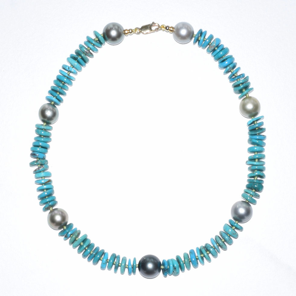 Pearl & Turquoise Short Necklace
