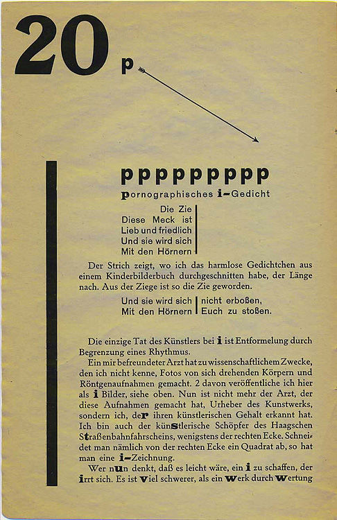 Merz magazine, Kurt Schwitters