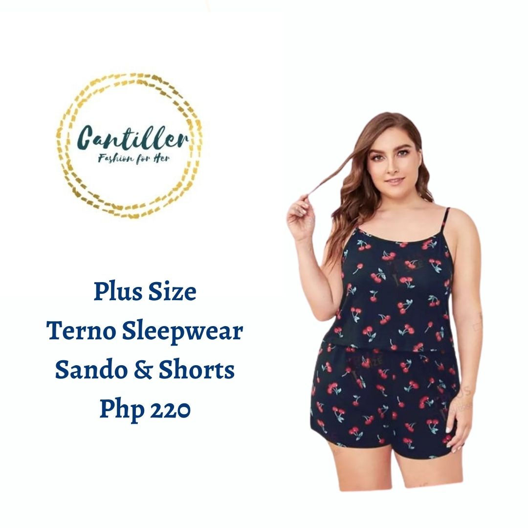 Plus Size Terno Sleepwear Sando and Shorts