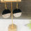Thumbnail: Pearl and Black Leather Effect Full Moon Earrings