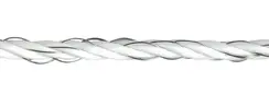 White Electric Rope - 6 Stainless Steel Conductors