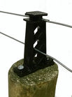 Dare Tower Insulator with two wires, ideal for Positve/Negative fence