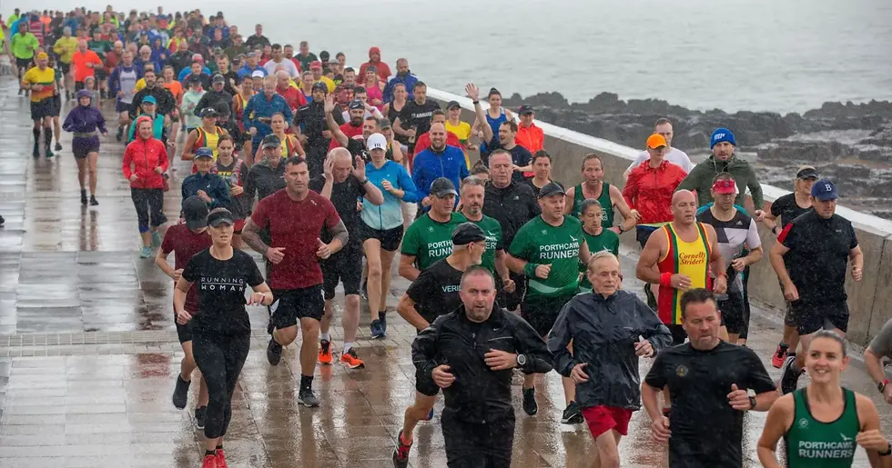 People taking part in a Parkrun in Wales. (Getty)