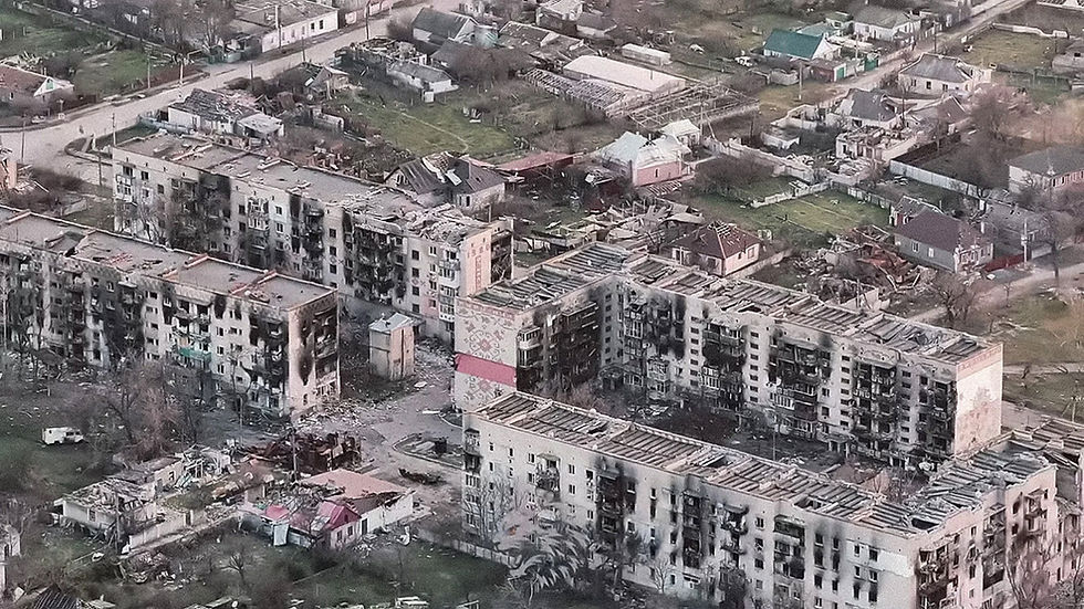A drone view of Oleshky, Ukraine. 34th Separate Marine Brigade (Photo: "Borysfen" / facebook.com/34obrmp)