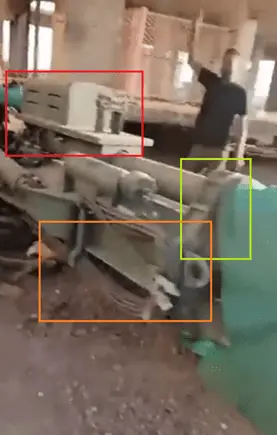 Distinctive elements of Norinco’s AH-4 howitzer. (Photo via Amnesty International.)