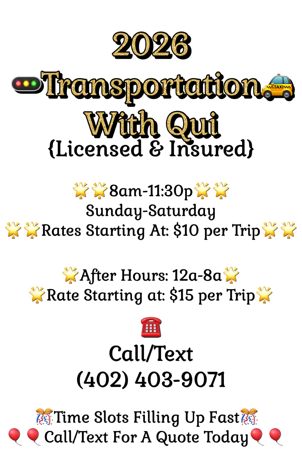 🚕🚕Transportation Service🚕🚕