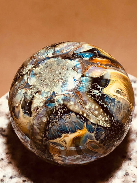 Star Shine blown glass hollow sphere | Flow Studio Designs