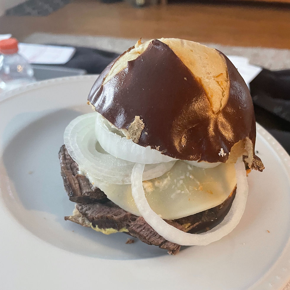 I made another sandwich today to use up the rest of the steak