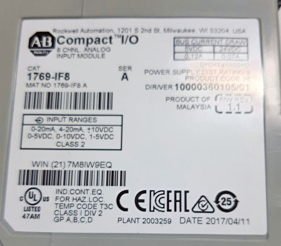 Miniatura: TARJETA COMPACT MODELO 1769-IF8