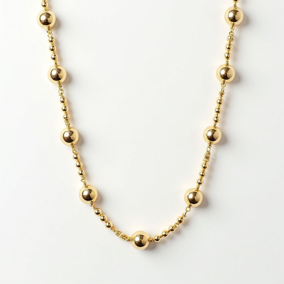 Gold Beaded Necklace