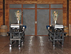 circle r ranch black buffet tables in we