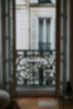 View of a Paris facade from a Paris apartment window