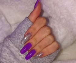 purple shellac + bio gel
