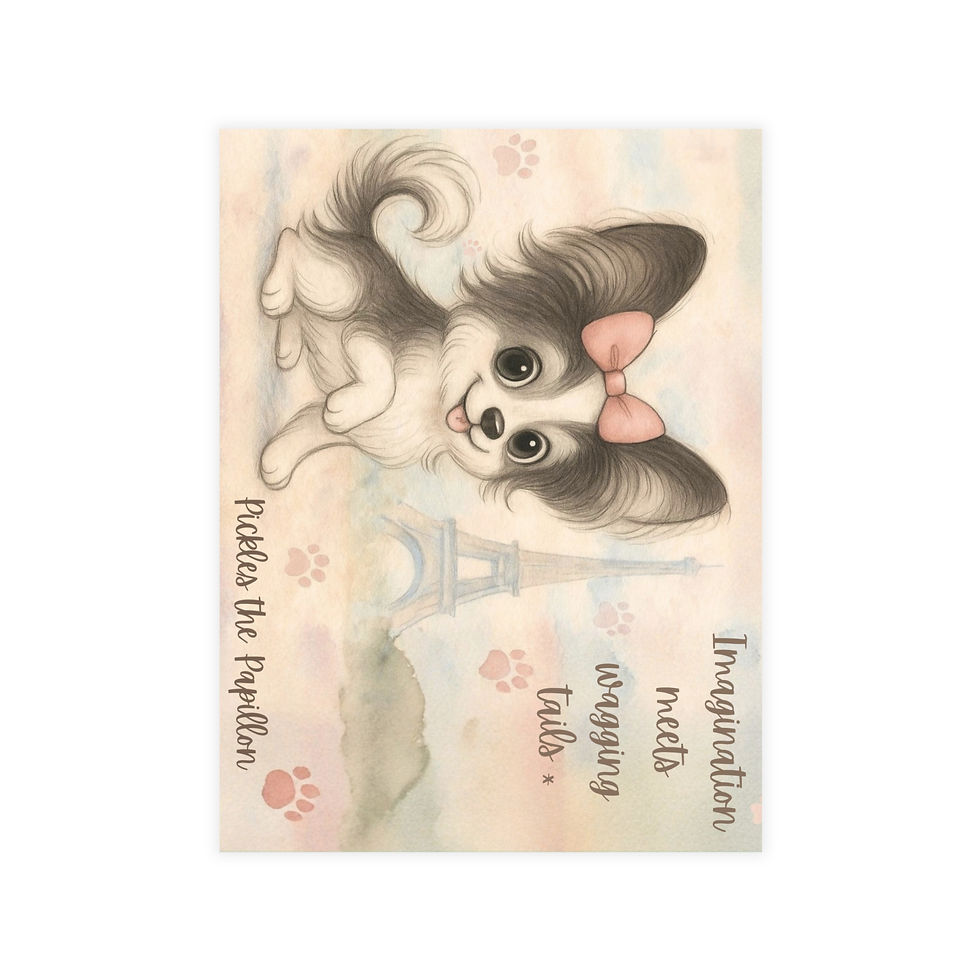 Thumbnail: Pickles the Papillon Postcard