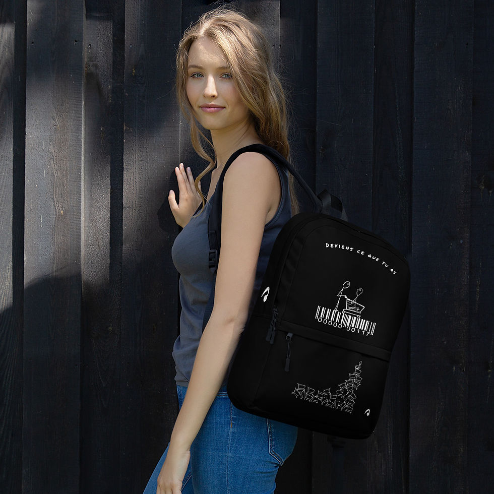 Miniature : Backpack noir "Deviens ce que tu as"