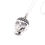 Thumbnail: Sterling Silver and Black Cubic Zirconia Skull Necklace