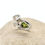 Thumbnail: Sterling Silver Adjustable Peridot and White Topaz Gemstone Ring