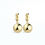 Küçük resim: 925 Ayar Altın Mikron Kaplama Top Sallantılı Küpe - E00279