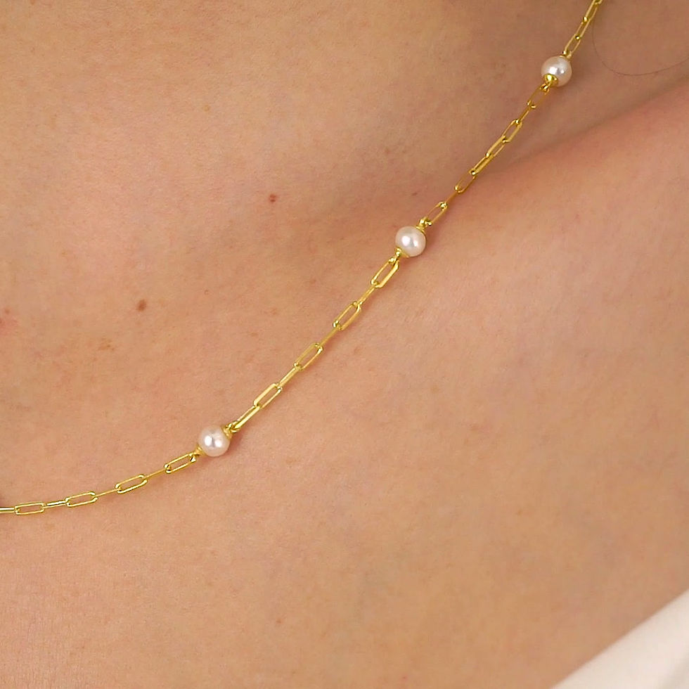 Thumbnail: 925 Sterling Silver Real and Natural Freshwater Pearl Necklace Diameter: 5mm - CNP00114