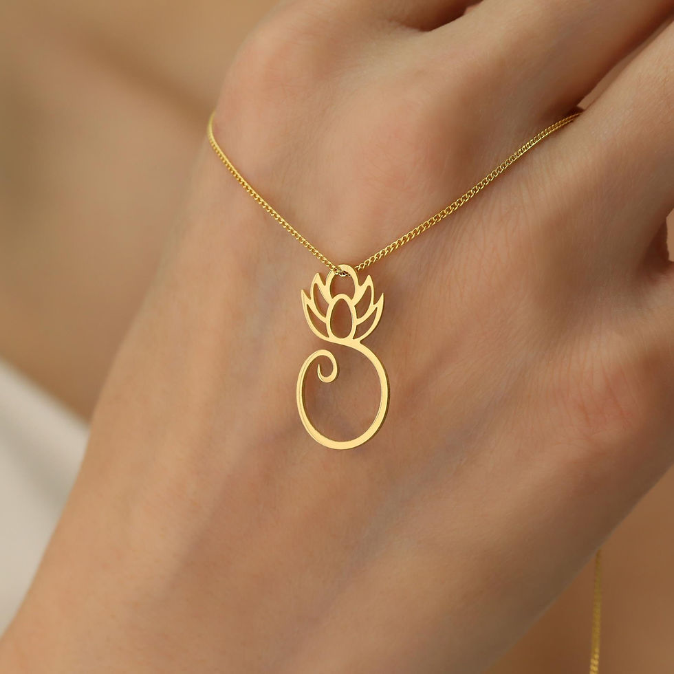Thumbnail: 925 Sterling Silver Lotus Flower Women's Gift Necklace