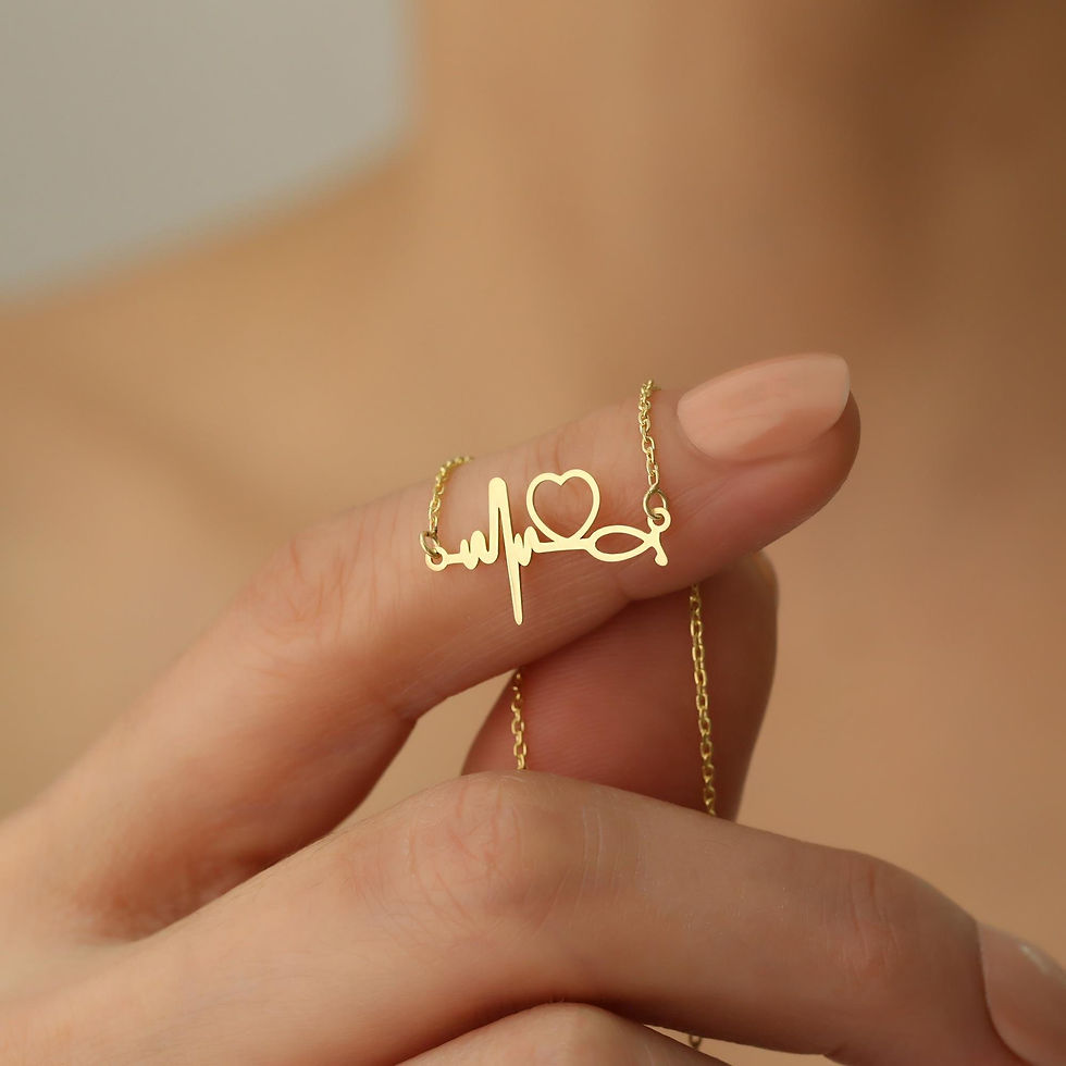 925 Ayar Gümüş Kalp Atışı Hediye Kolye - CN00212