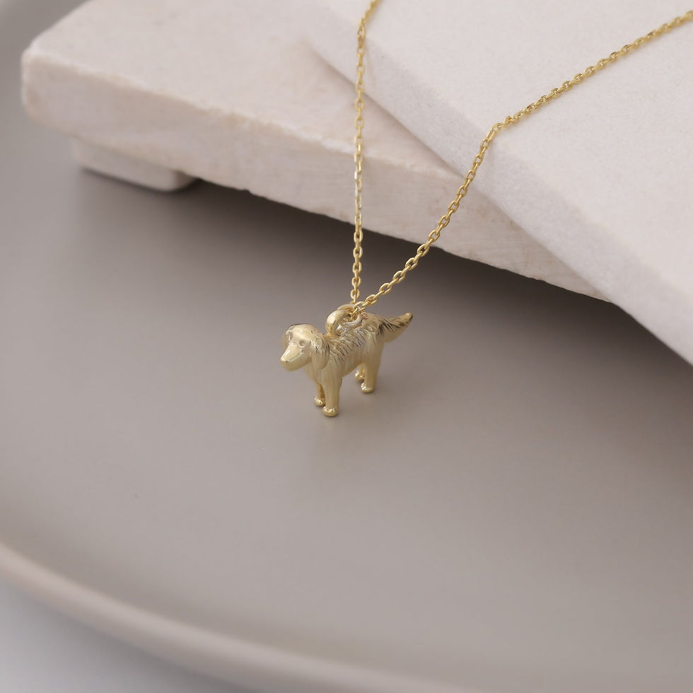 Thumbnail: 925 Sterling Silver Three-Dimensional Dog Figure Necklace