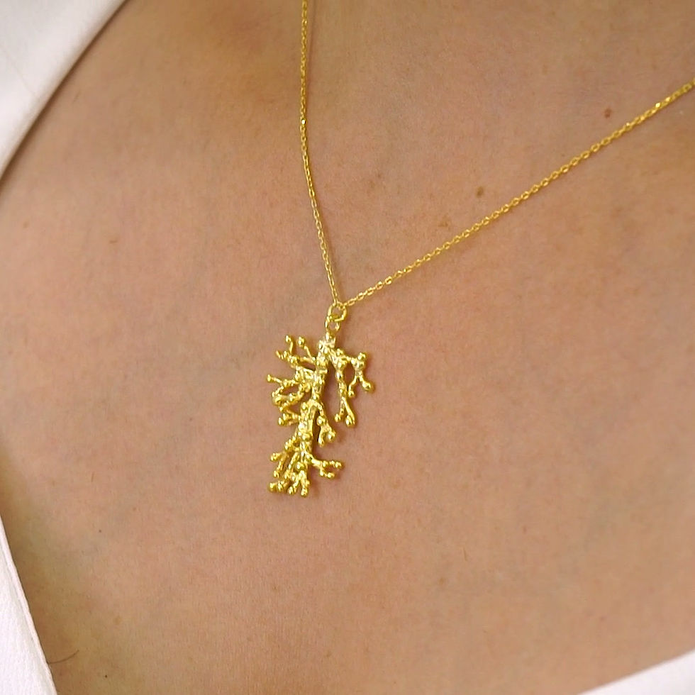 Thumbnail: 925 Sterling Silver Coral Pendant