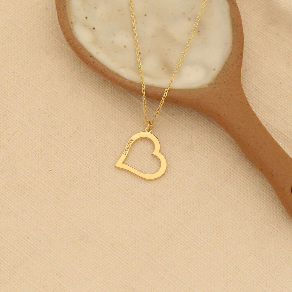 Thumbnail: 925 Sterling Silver Personalized Name Heart Necklace - CN00228