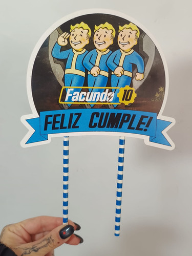 Topper Torta Fallout Kalydesign topper-torta-fallout-kalydesign