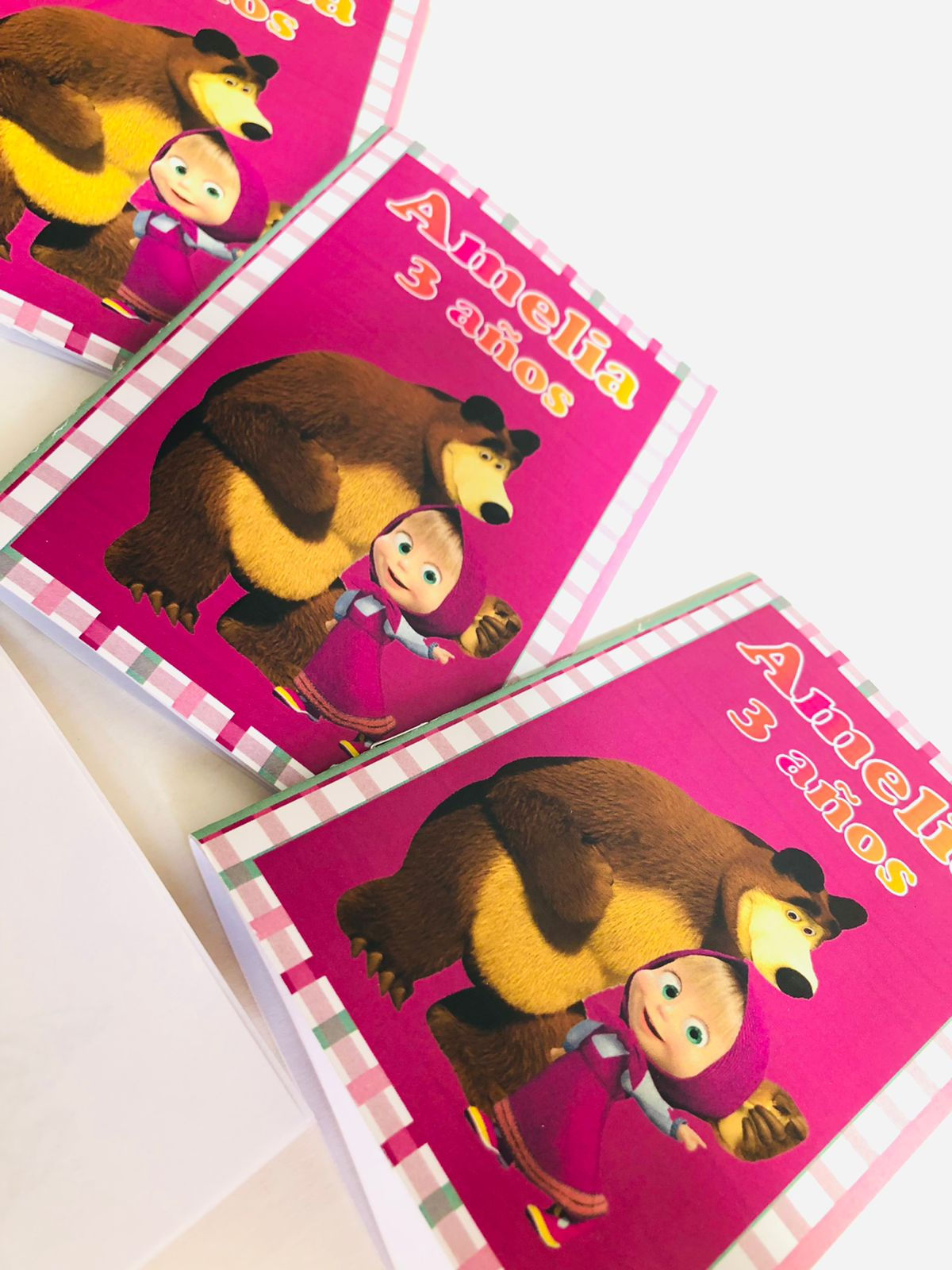 Libritos para colorear Personalizados Masha y el Oso x10