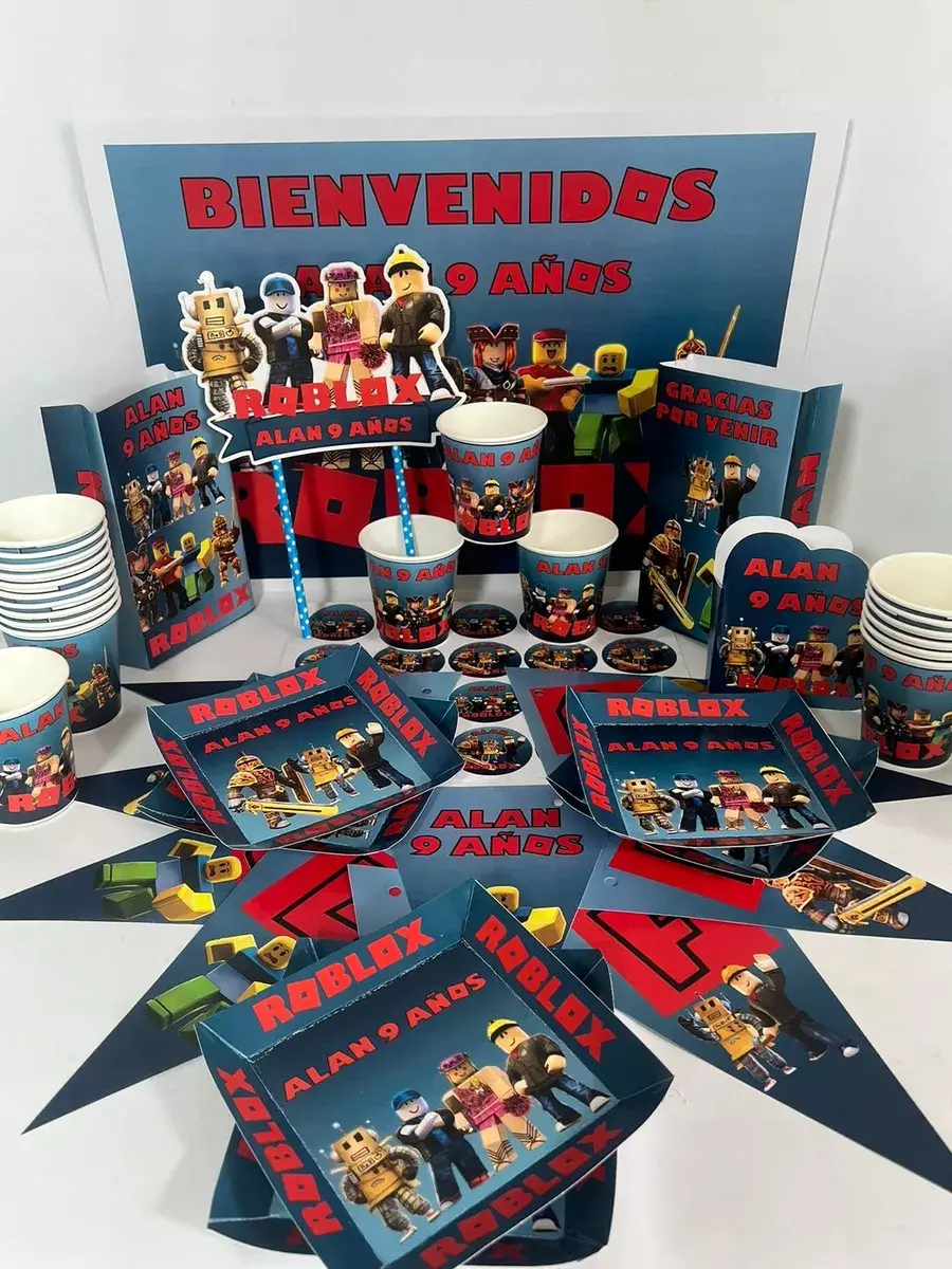Cotillón Infantil Personalizado Roblox  x10