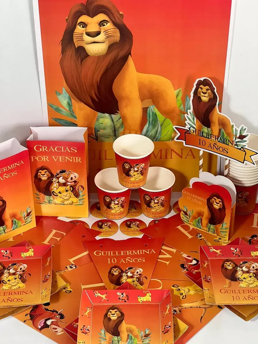 Miniatura: Cotillón Personalizado Infantil El Rey León x10