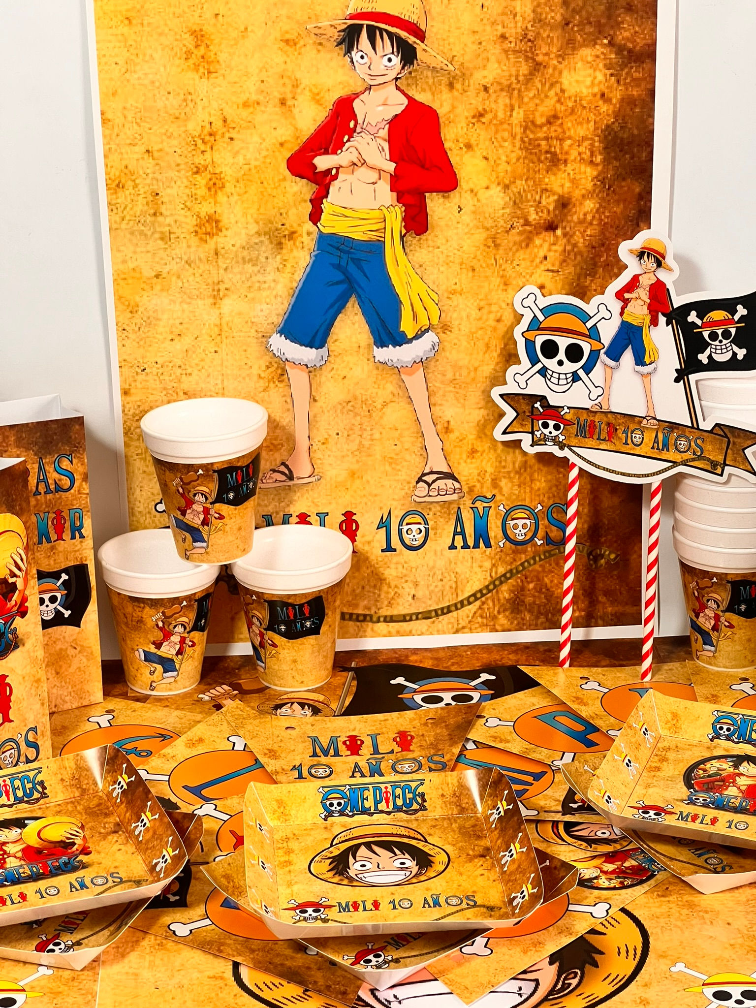 Cotillón Infantil Personalizado One Piece x15