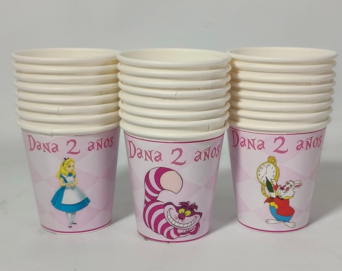 Vaso x 7 Alicia en el país de las Maravillas