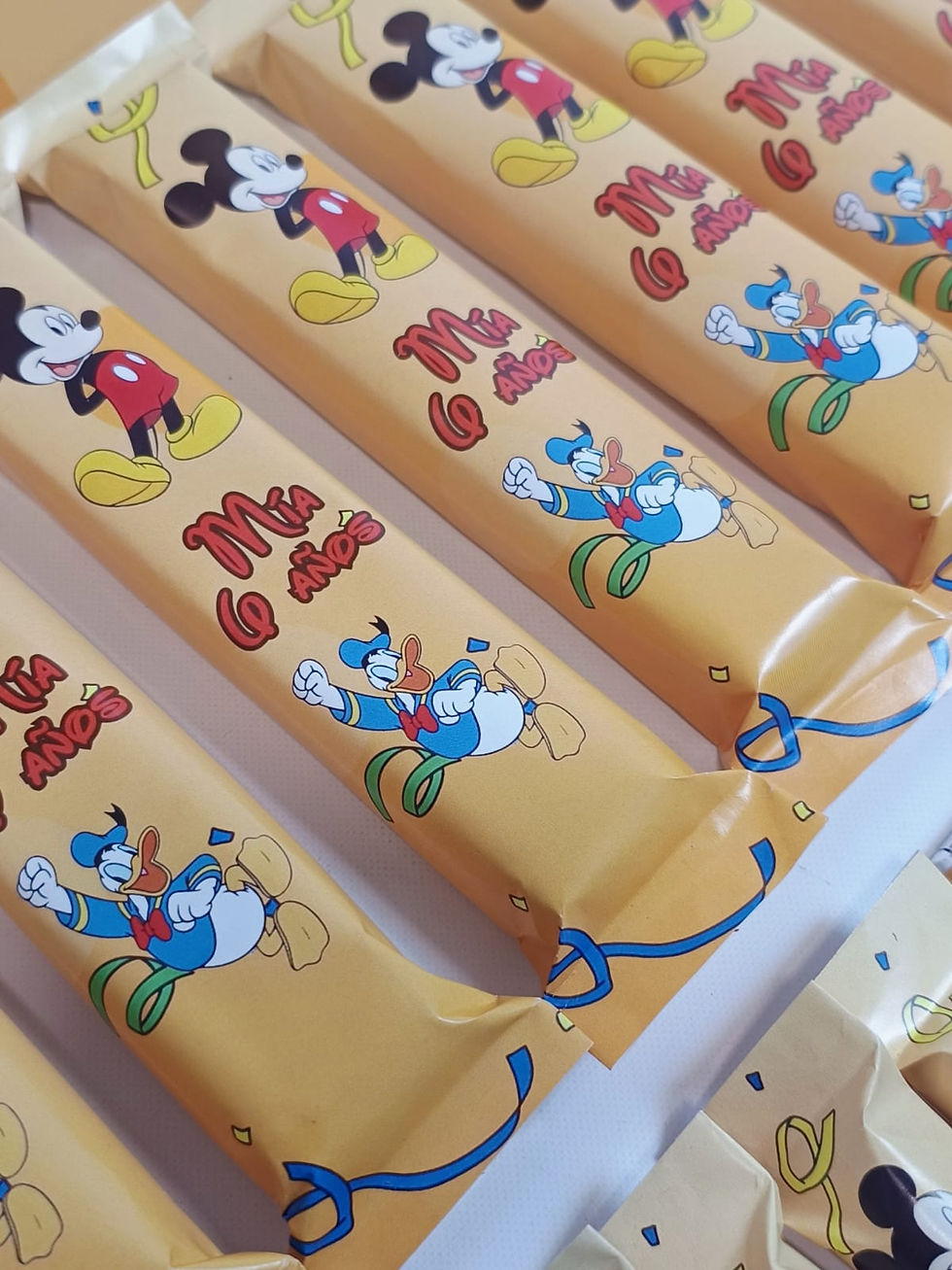 Miniatura: Golosinas personalizadas Candy Bar x 10 Mickey y Donald