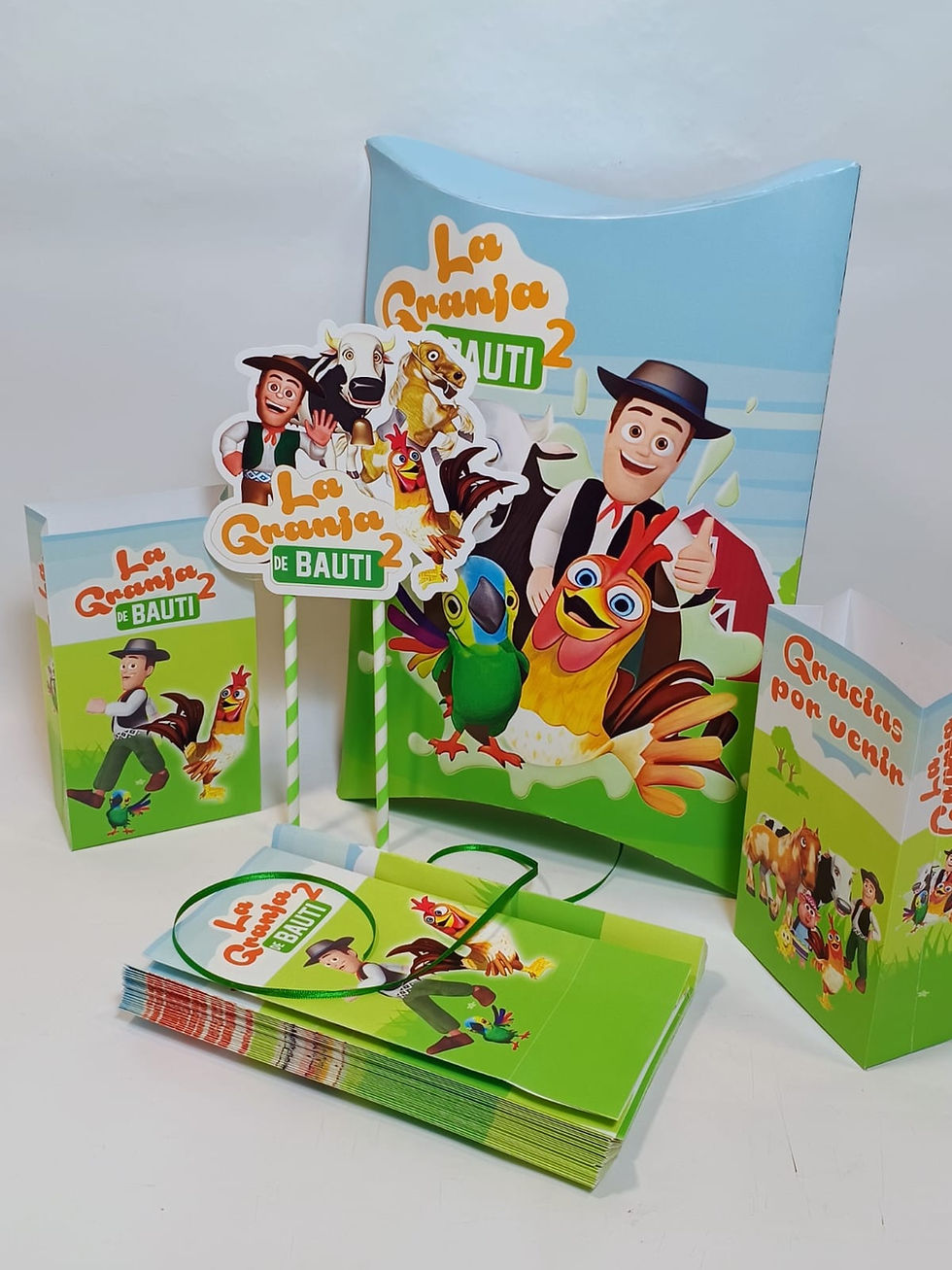 Miniatura: Combo Bolsas + Topper + Piñata X10 Granja de Zenon