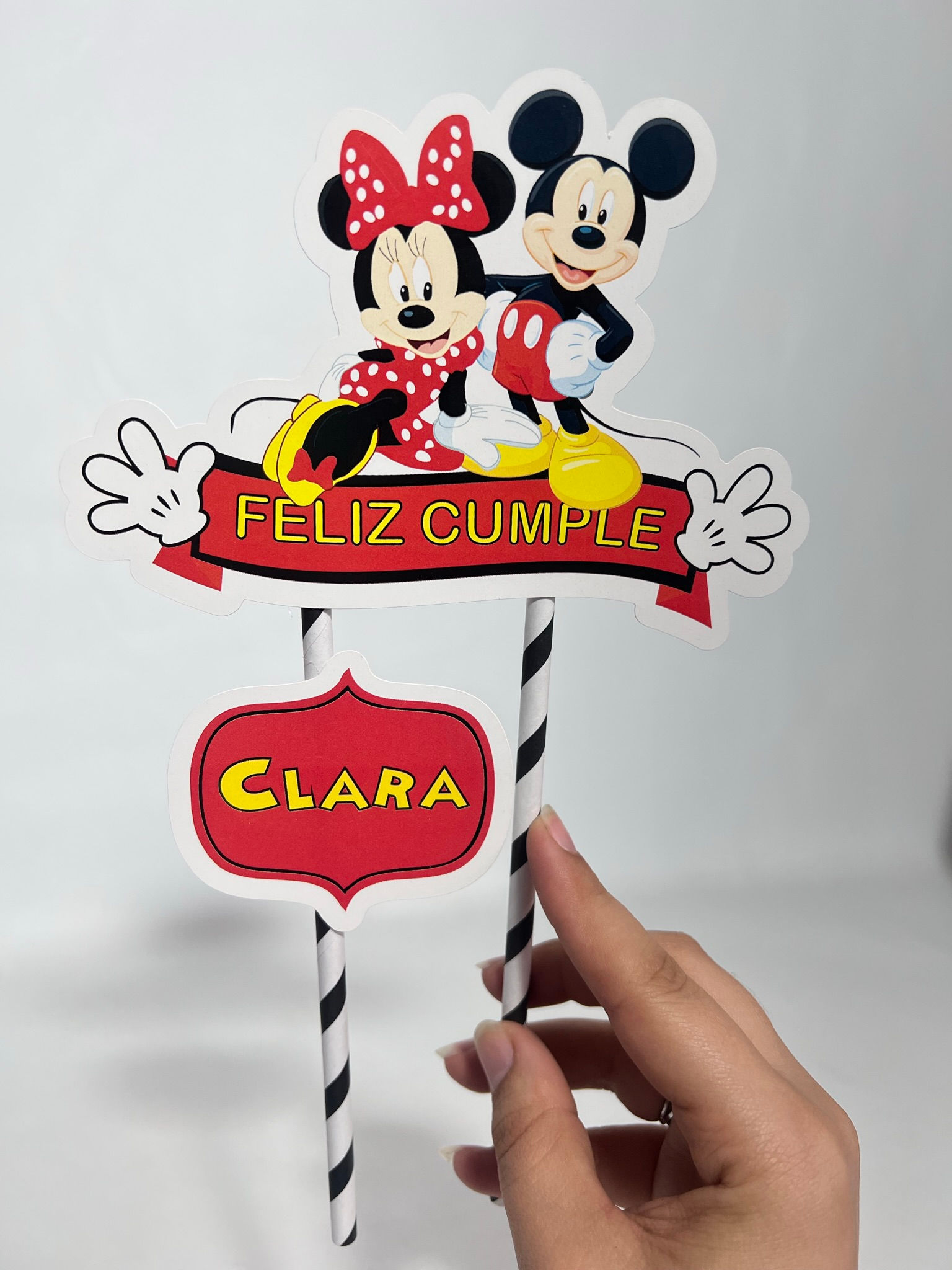 Topper torta Mickey y Minnie
