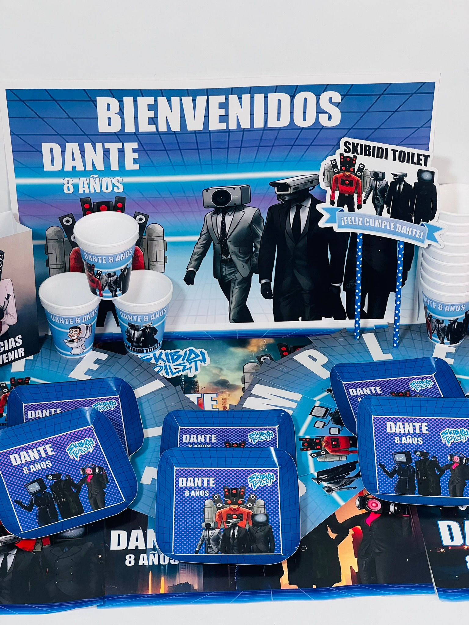 Cotillón Infantil Personalizado Skibidi Toilet x15