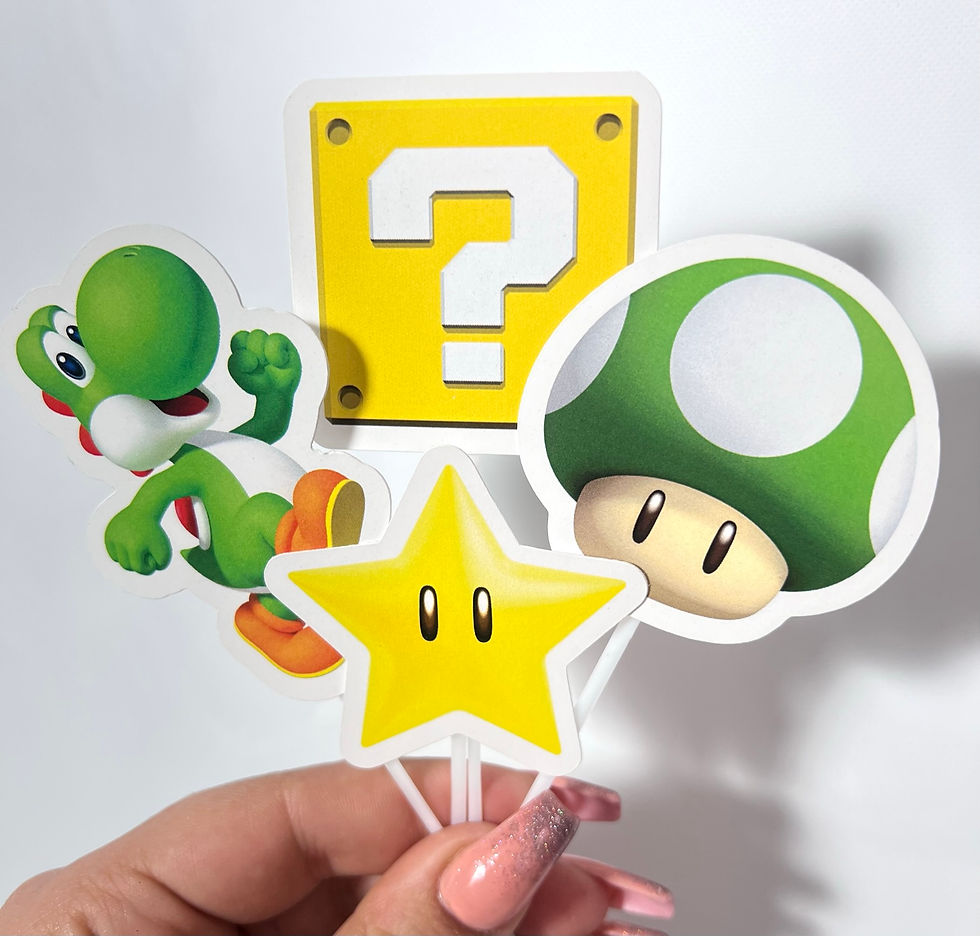 Miniatura: Toppers cupcakes x 12 Súper Mario Bros.