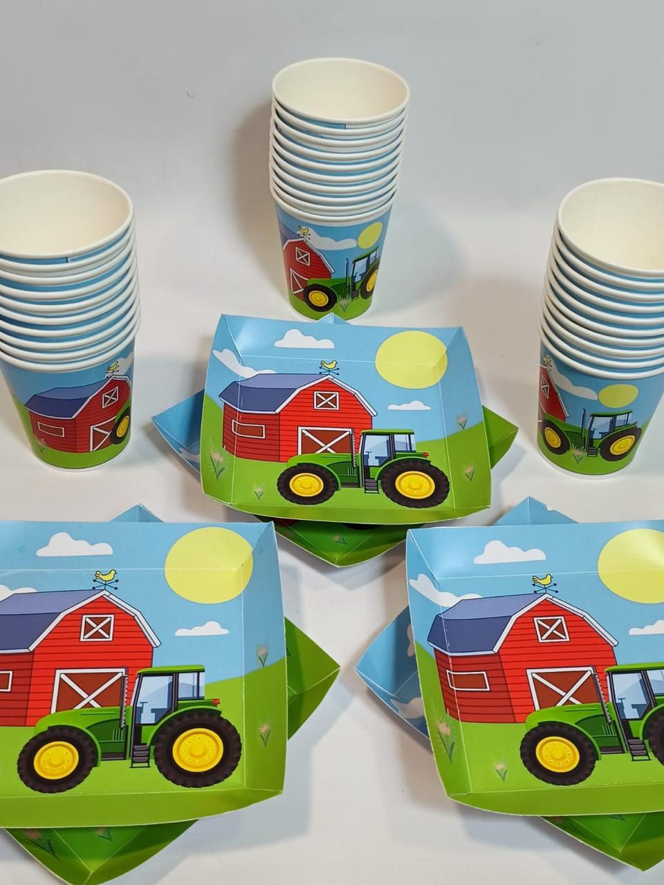 Miniatura: Plato + Vaso x 12 Tractores