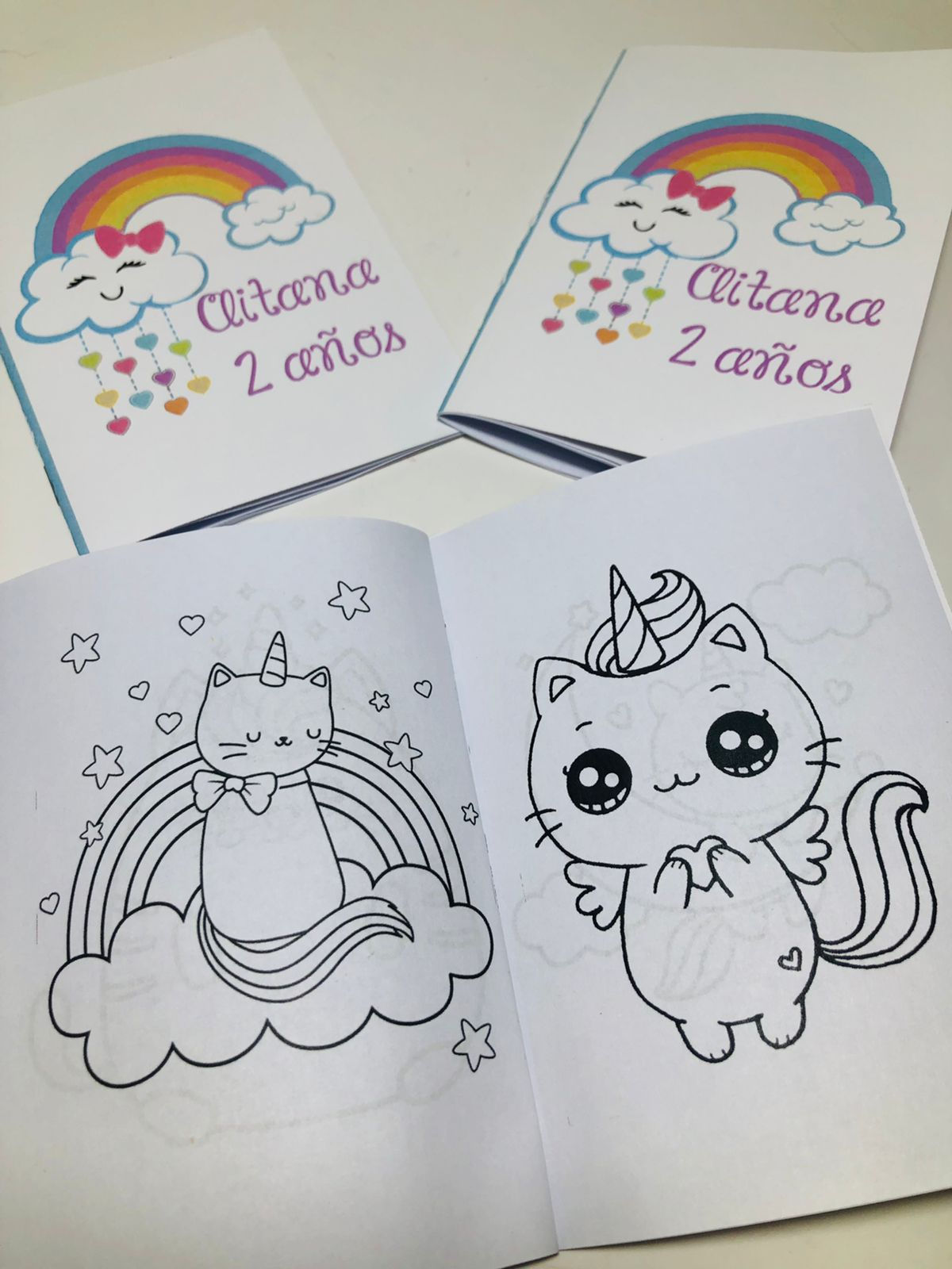 Libritos para colorear Nubes y Arcoiris x10